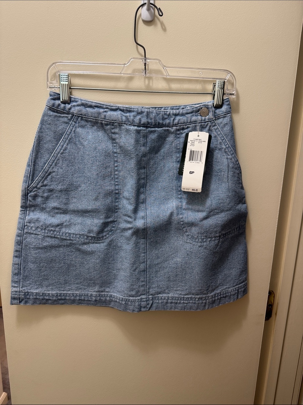 Light Blue Denim Mini Skirt - Women's Casual A-Line